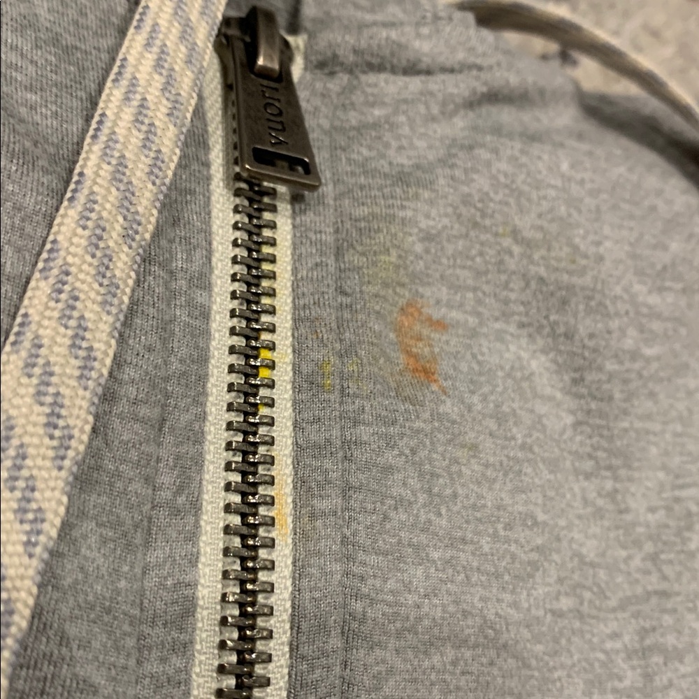 Women's Light Gray Zip Hoodie with Hood - Picture 7 of 7
